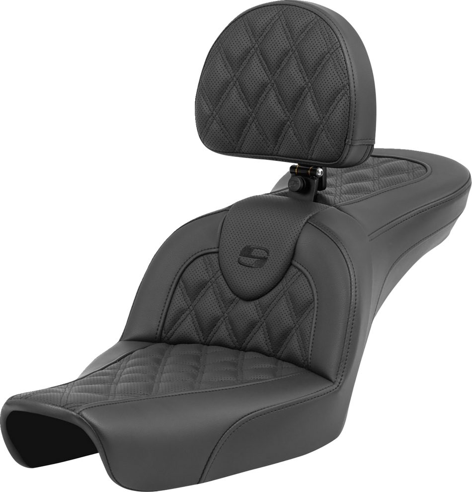 Saddlemen Roadsofa LS Seat W/ Drivers Backrest 4 Harley 96-03 FXD