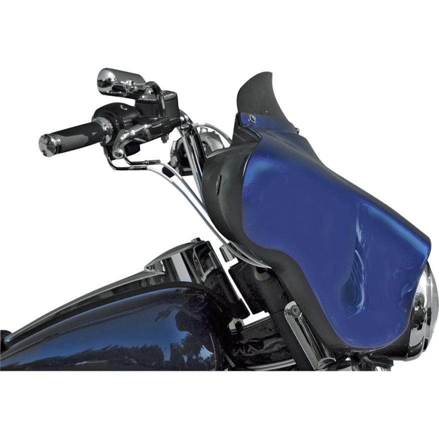 Wind Vest 4" Dark Smoke Flip Design Windshield for Harley Batwing FLH/T 96-13