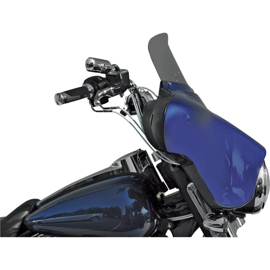 Wind Vest 8" Light Smoke Flip Design Windshield for Harley Batwing FLH/T 96-13