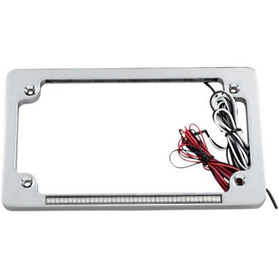 Custom Dynamics Universal Chrome Horizontal Plate Frame LED Truflex Bar Light