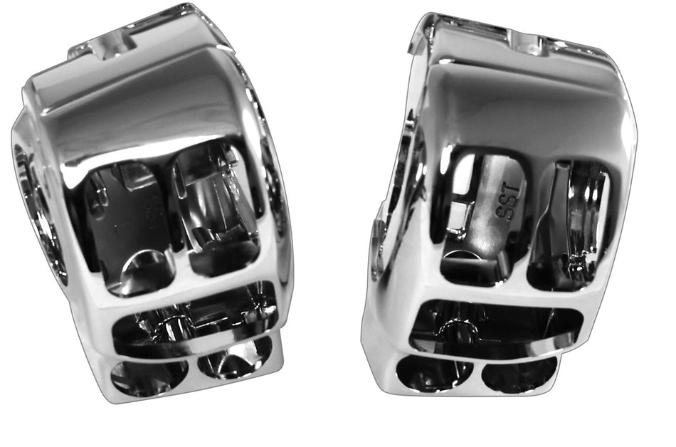 Chrome Hydraulic Brake Clutch Handlebar Control Kit Switch Housings Harley FLH 14-16