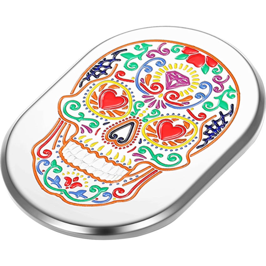 Figurati Right Rear Fender Mirror Polished W/Sugar Skull Antenna Cover 4 Harley 09-23 FL
