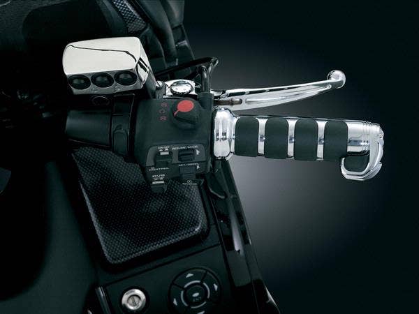 Kuryakyn Chrome ISO-Grips Hand Grips 06-17 GL1800 F6B with Heated Grips