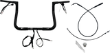 FBI 1-1/4" Flat Top Pre-Wired Handlebars for 24-25 FLHX, 25 FLHXU, 23-25 FLHXSE - Black / 11"