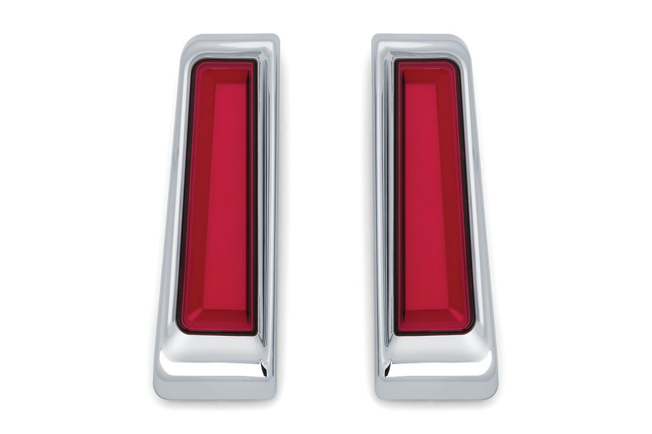 Kuryakyn 2900 Chrome Tracer LED Saddlebag Taillight Inserts Harley FLH/T 14-Up