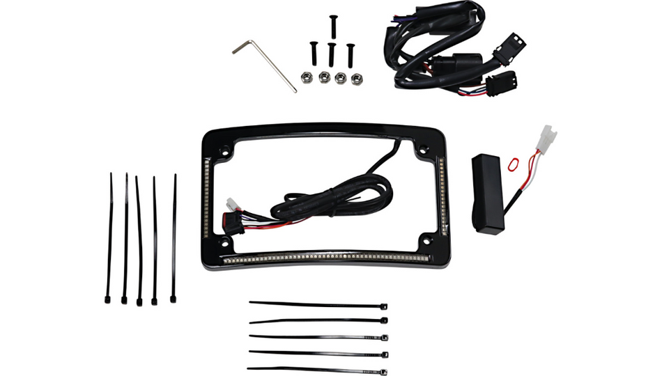CD LED All-in-1 Signal Radius License Plate Frame 4 Harley FLHX/TRX 10-13