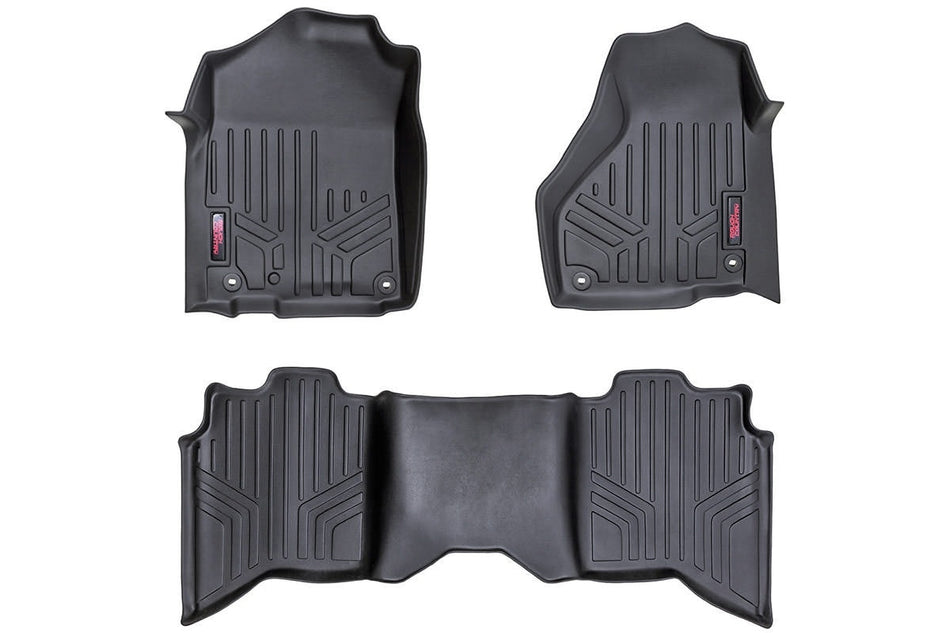Rough Country M-31213 Heavy Duty All Weather Floor Mat Set 12-18 Dodge Ram 1500