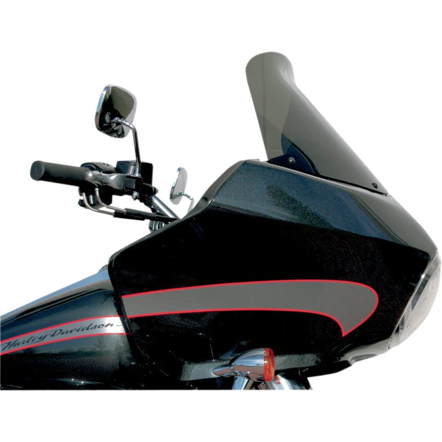 Wind Vest 14" Dark Smoke Flip Design Windshield Harley Road Glide FLTRX 98-13
