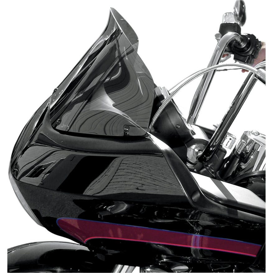 Wind Vest 8" Dark Smoke Flip Design Windshield for Harley Road Glide FLTRX 98-13