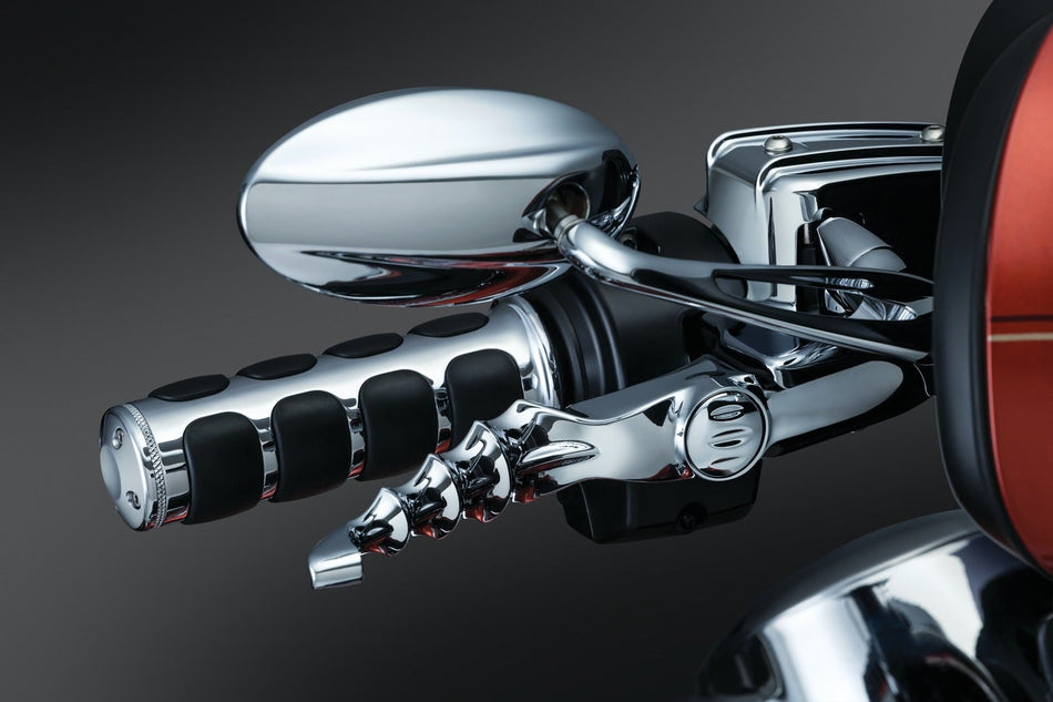 Kuryakyn 6205 Chrome ISO-Grips 82-19 Harley w/ Dual Cable Throttle Control