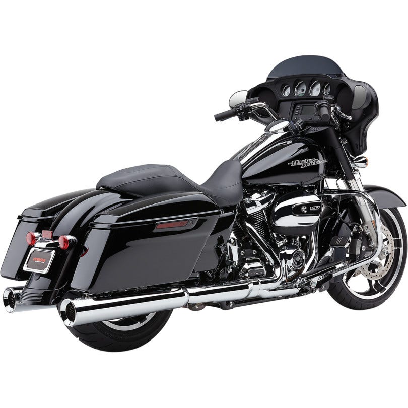Cobra 6214 PowerFlo Chrome 4.5" Mufflers Slip Ons Exhaust for Harley FLH 17-23