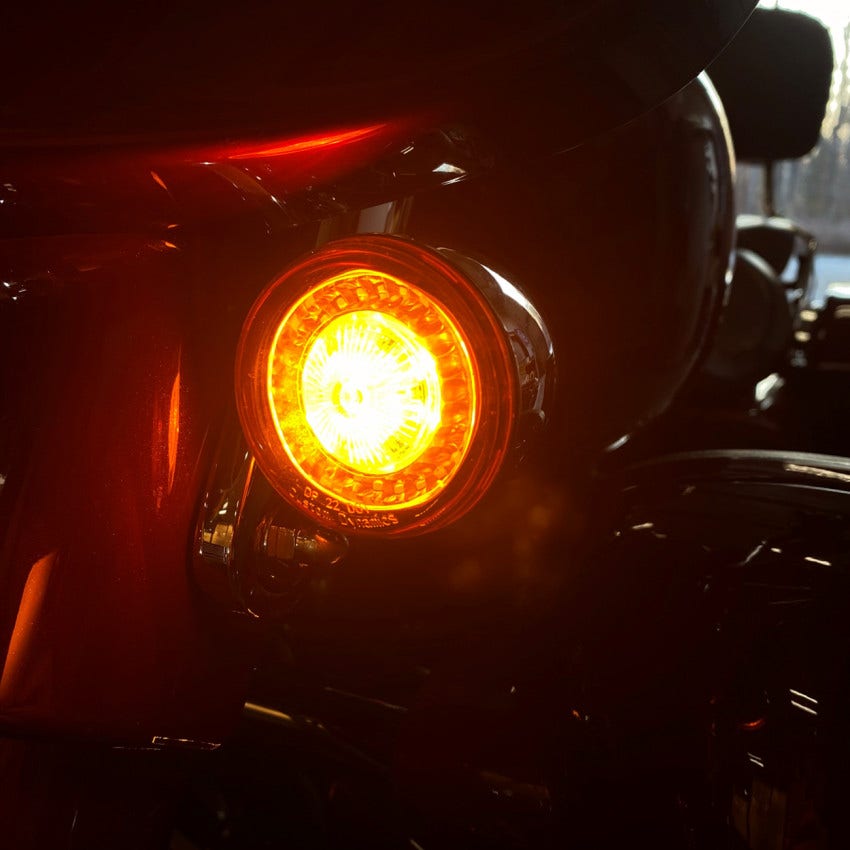 Custom Dynamics Amber Lens Probeam Front Halo Turn Signal Harley 00-25 Touring