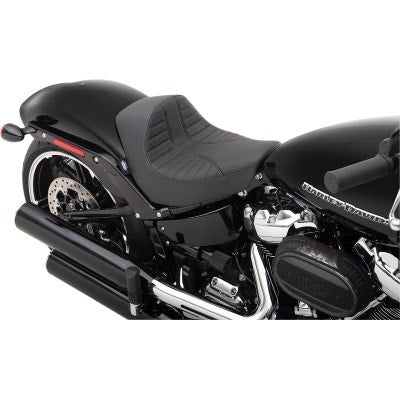 Drag EZ-On Mount Smooth Black Vinyl Solo Seat Scorpion Harley Breakout FXBR 18-20