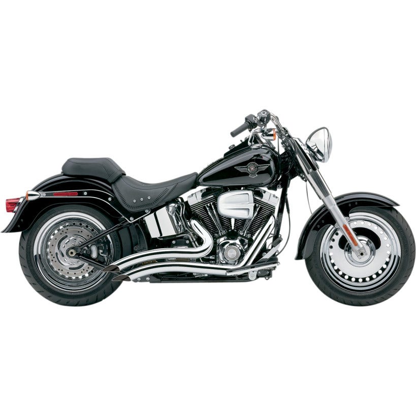 Cobra 6225 Speedster Short Swept Chrome PowerPort 2:2 Exhaust Harley Softail 12-16