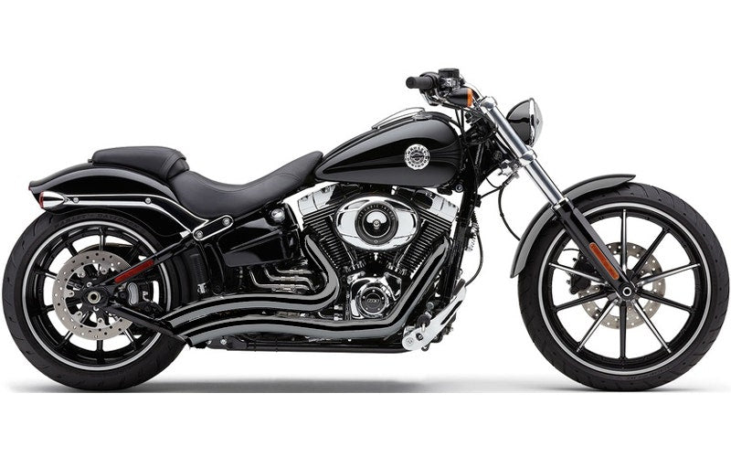 Cobra 6226B Speedster Short Swept Black PowerPort 2:2 Exhaust Harley Breakout 13-17