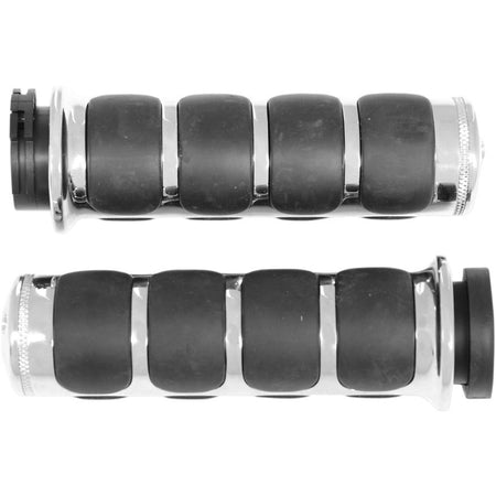 Kuryakyn Chrome ISO-Grips for Harley-Davidson with Electronic Throttle