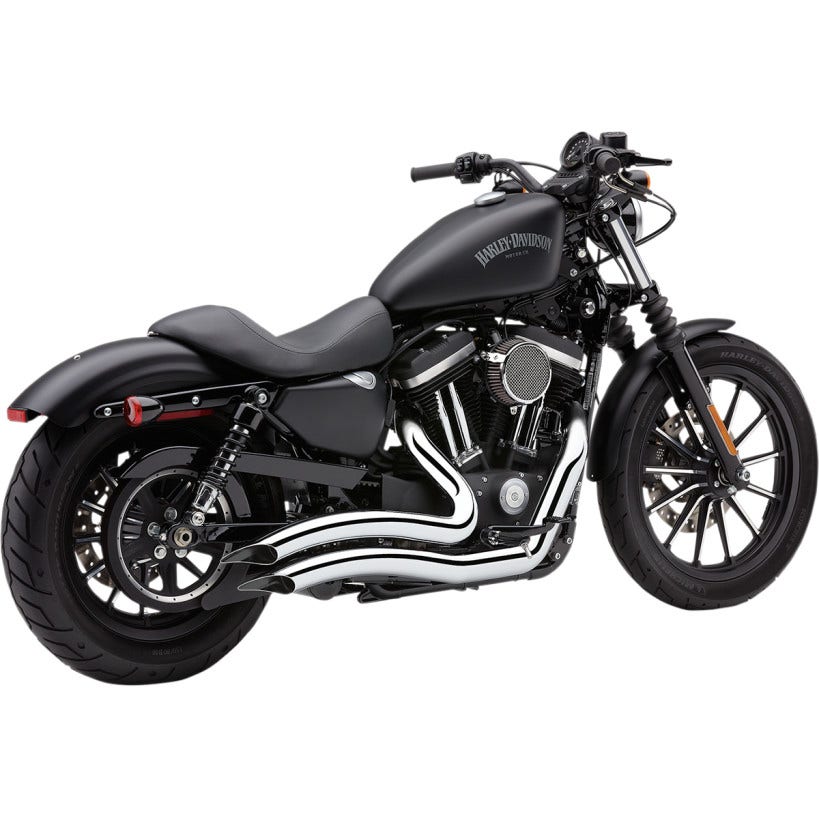 Cobra 6233 Speedster Short Swept Chrome PowerPort 2:2 Exhaust Harley Sportster 04-16