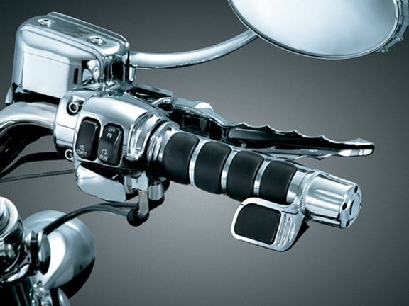 Kuryakyn 6238 Chrome Grip End Weights for ISO Kinetic & Braided Grips