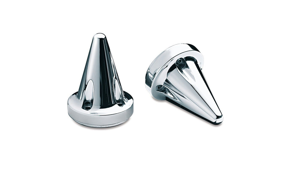 Kuryakyn Chrome Stiletto End Caps ISO Kinetic and Braided Harley Metric Grips