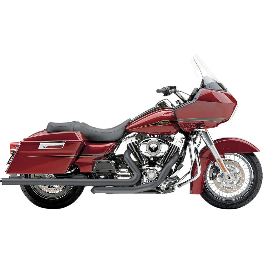 Cobra 6253DBRB1 Black PowerPort Power Boost Crossover Head Pipes Headers Harley 10-16 FLH