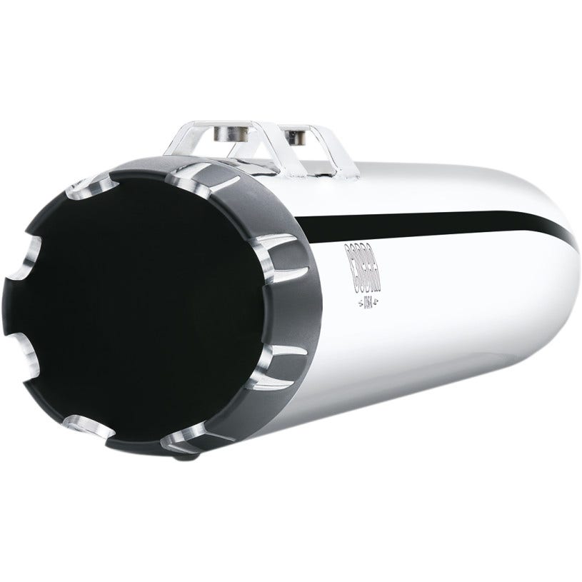 Cobra 6266 4" Round NH Series Chrome Dual Cut Slip On Mufflers Harley FLH 99-16
