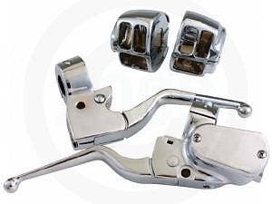 Custom Chrome Handlebar Control Switch Housing Levers Kit for Harley XL 07-13 | 627707
