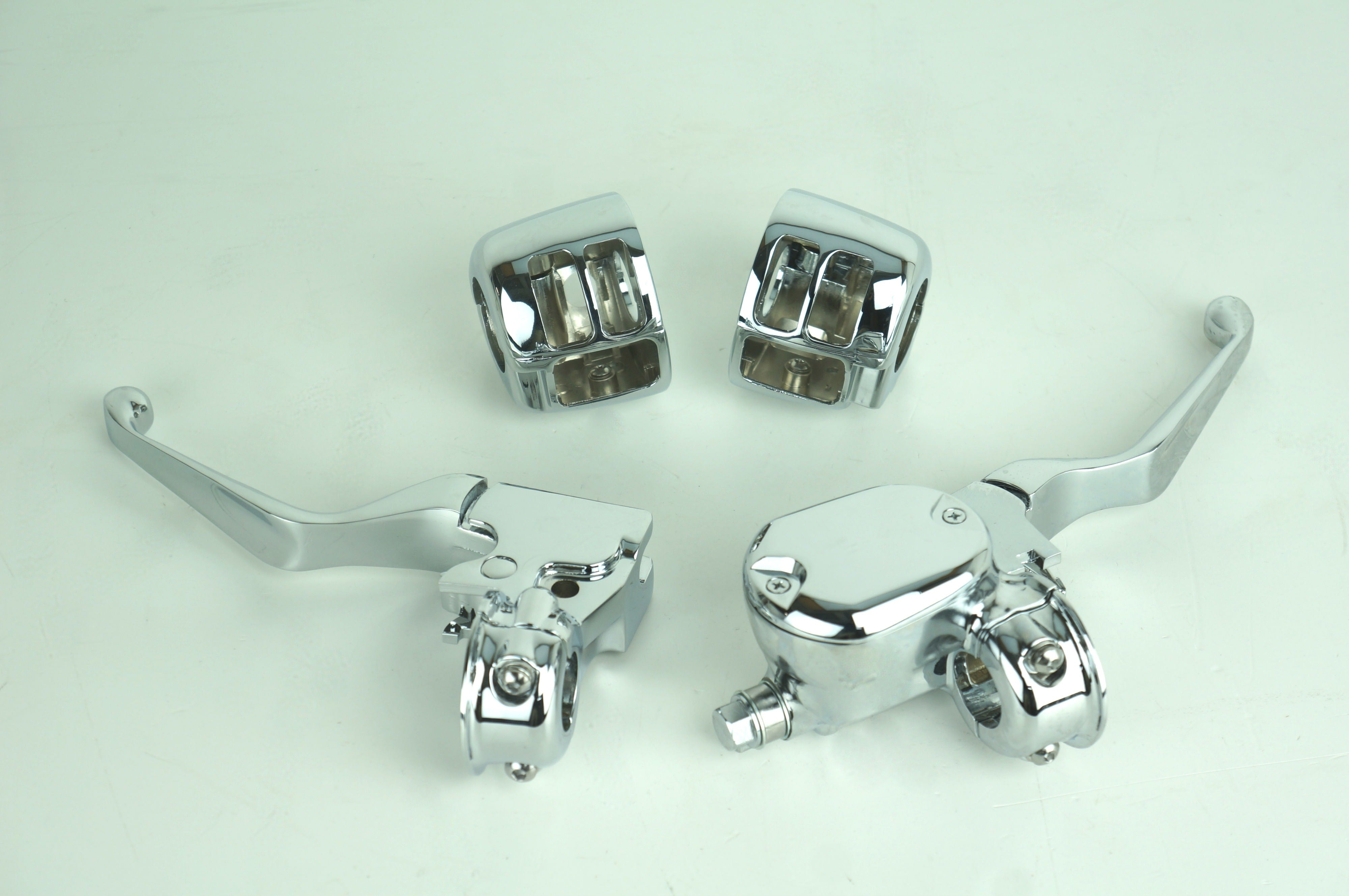 Custom Chrome Handlebar Control Switch Housing Levers Kit for Harley XL 07-13 | 627707
