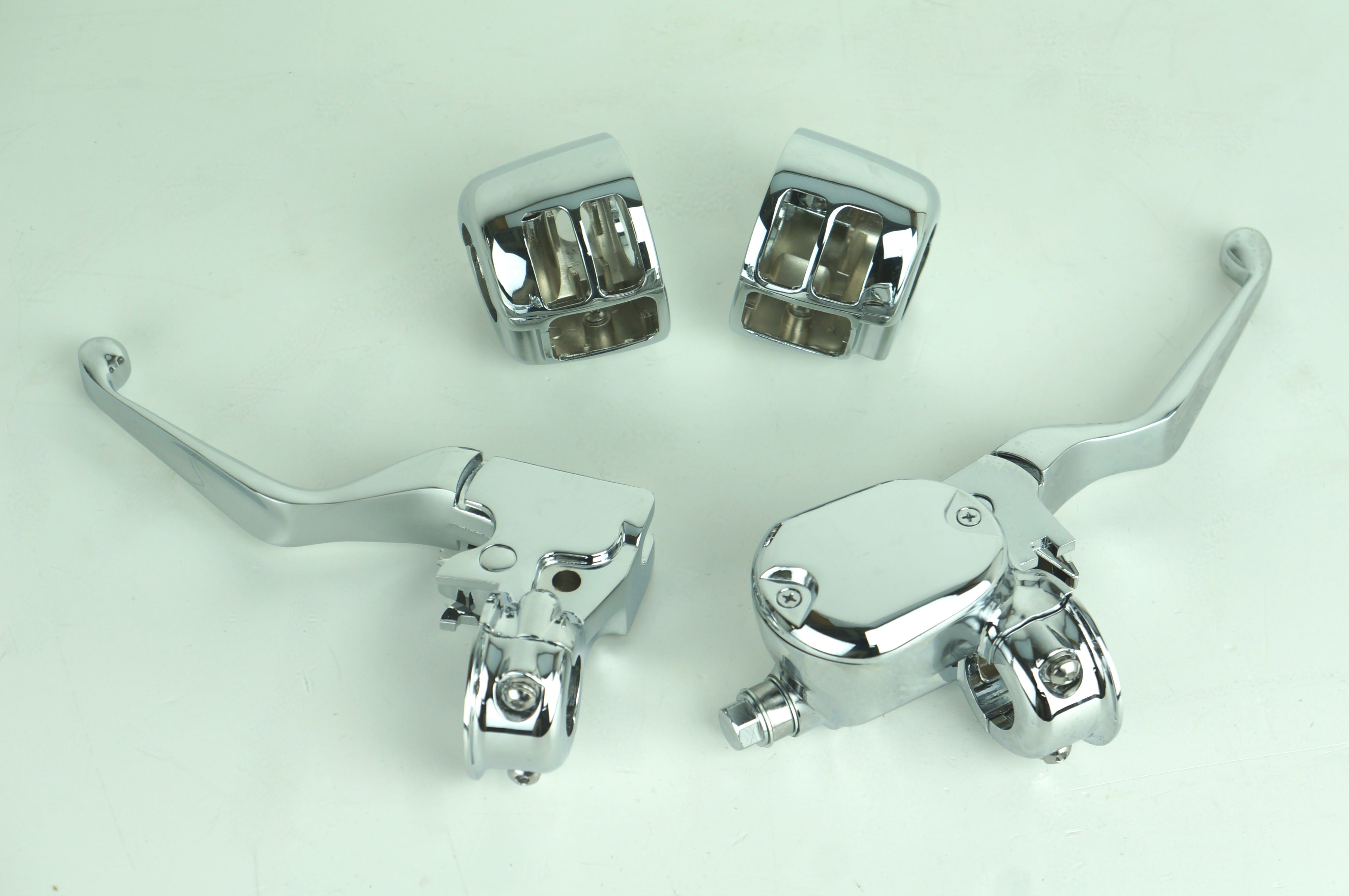 Custom Chrome Handlebar Control Switch Housing Levers Kit for Harley XL 07-13 | 627707