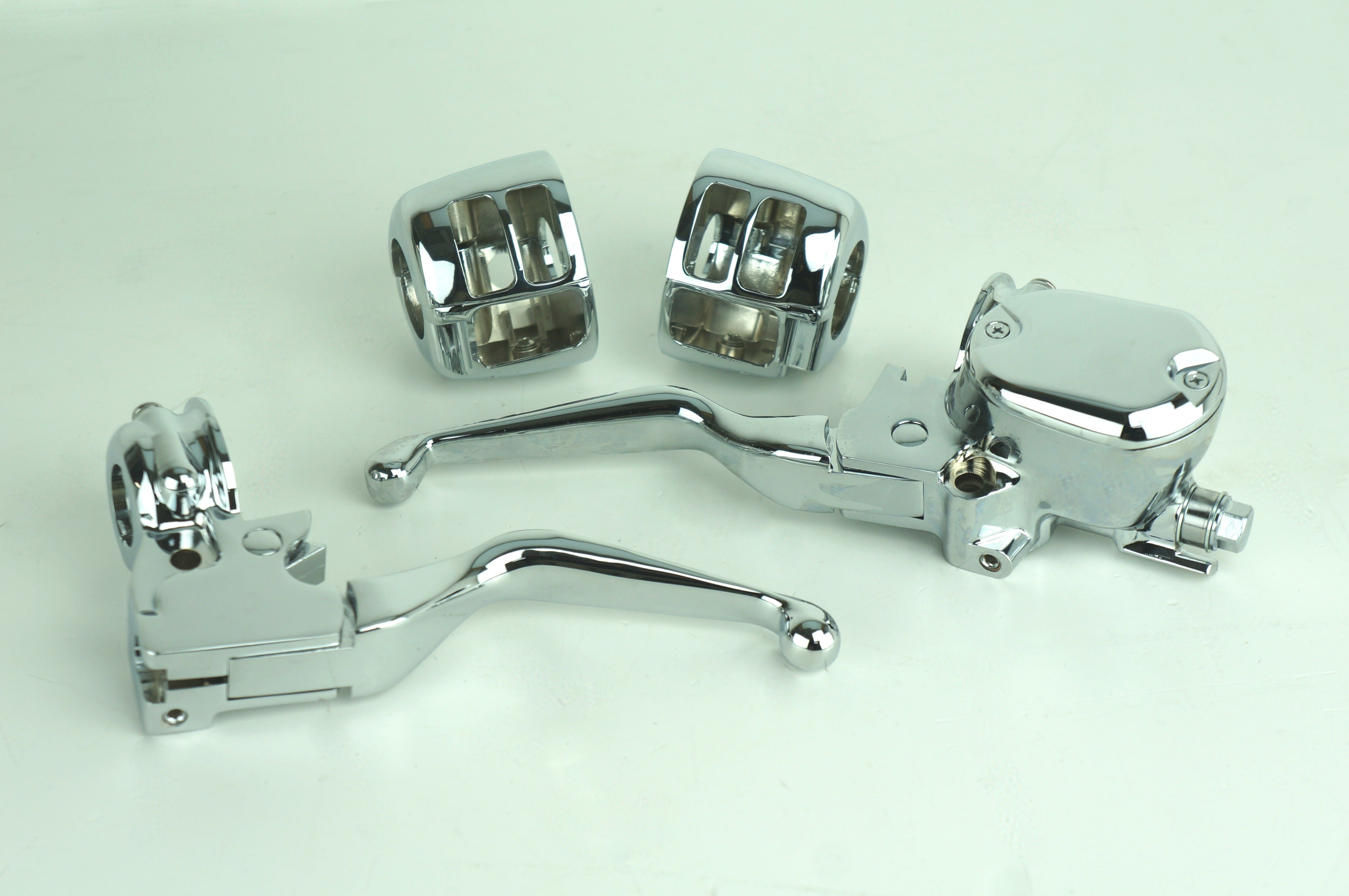 Custom Chrome Handlebar Control Switch Housing Levers Kit for Harley XL 07-13 | 627707