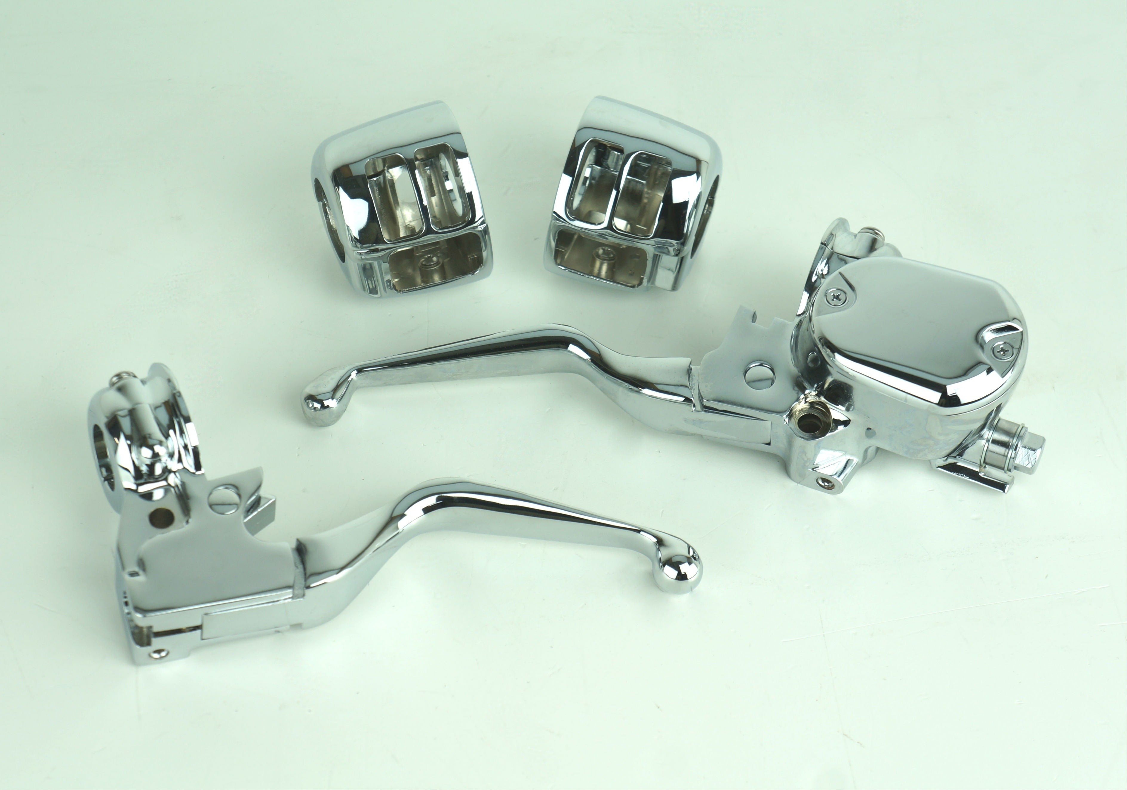 Custom Chrome Handlebar Control Switch Housing Levers Kit for Harley XL 07-13 | 627707