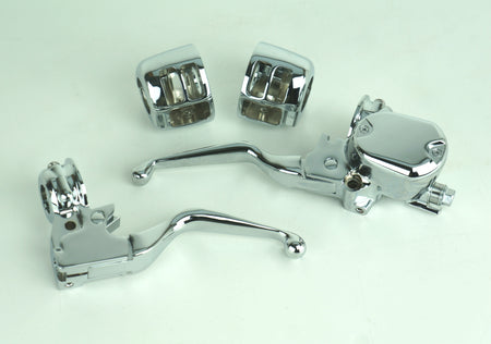 Custom Chrome Handlebar Control Switch Housing Levers Kit for Harley XL 07-13 | 627707