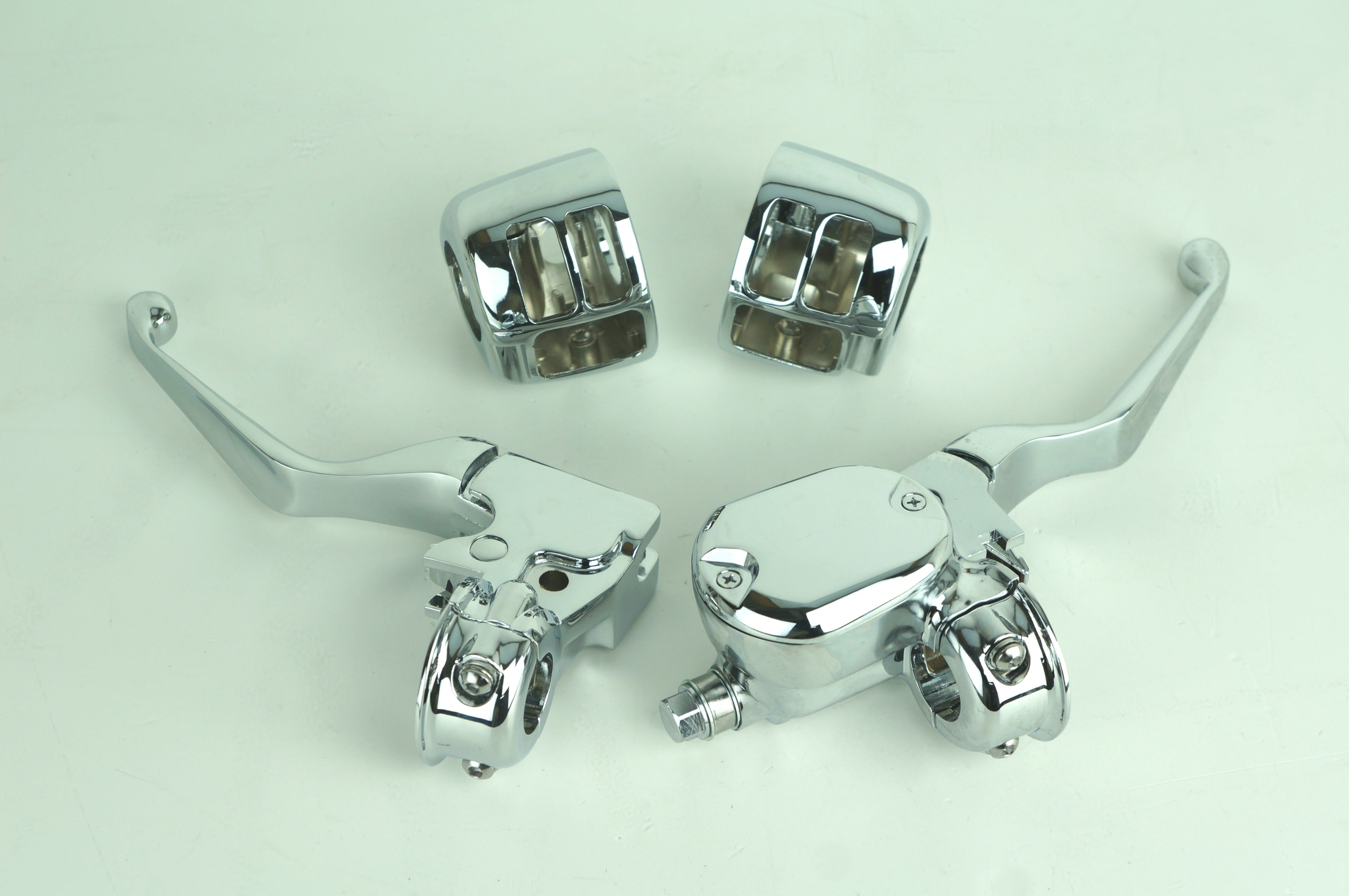 Custom Chrome Handlebar Control Switch Housing Levers Kit for Harley XL 07-13 | 627707