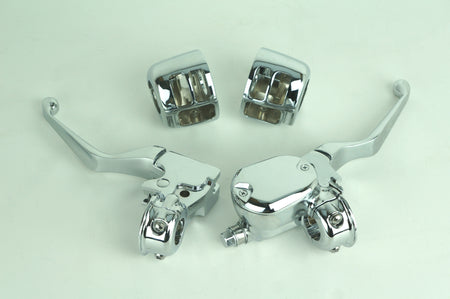 Custom Chrome Handlebar Control Switch Housing Levers Kit for Harley XL 07-13 | 627707