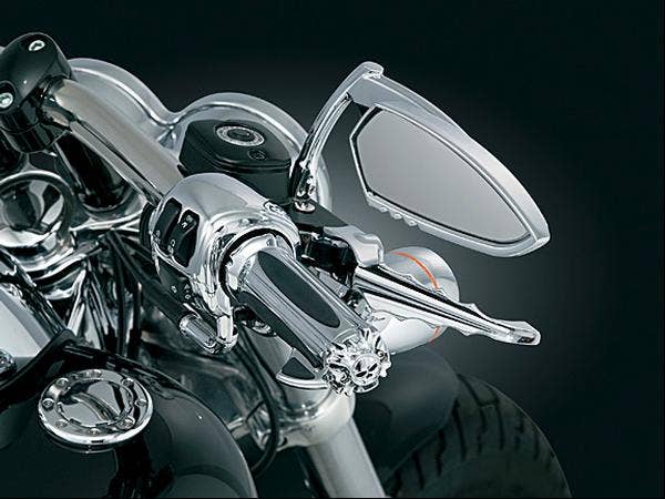 Kuryakyn Chrome Premium Zombie Hand Grips Harley 84-17 Dual Cable Throttle