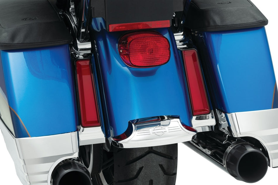 Kuryakyn 2900 Chrome Tracer LED Saddlebag Taillight Inserts Harley FLH/T 14-Up