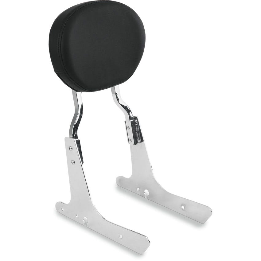 Drag Oval Black Smooth Vinyl Backrest Pad for Square Sissy Bars for Harley