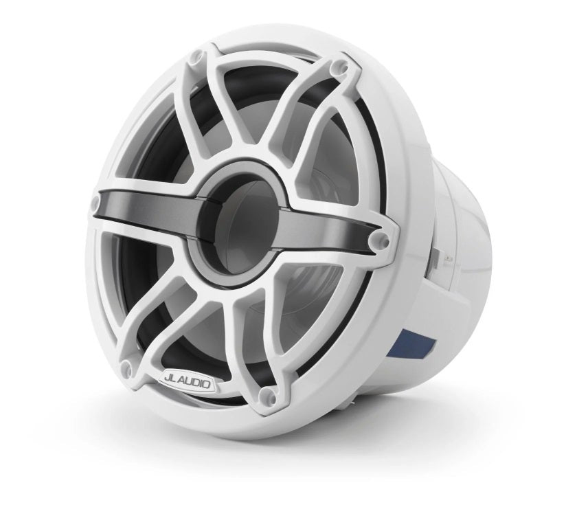 JL Audio 8-Inch Marine Subwoofer Driver Gloss White Trim Sport Grille, 4?
