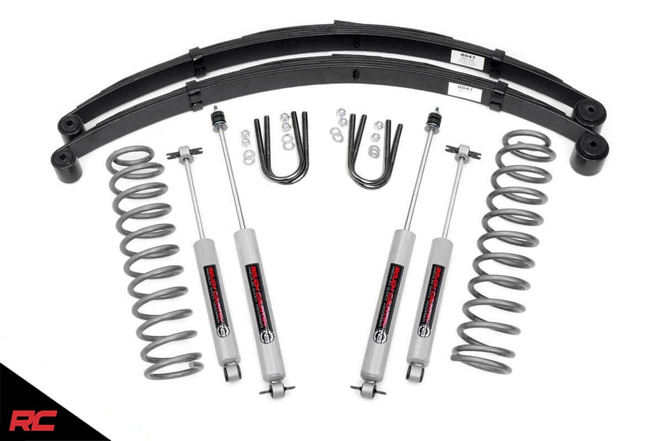 Rough Country 630N2 3" Suspension Lift Kit N3 Shocks for 84-01 Jeep Cherokee XJ