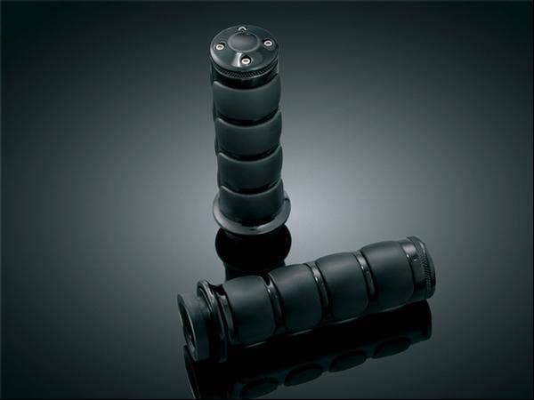 Kuryakyn Gloss Black ISO Hand Grips Harley w/ Throttle By Wire | 6321