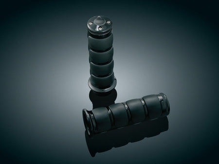 Kuryakyn Gloss Black ISO-Grips Universal 1" Handlebars Honda Suzuki | 6340