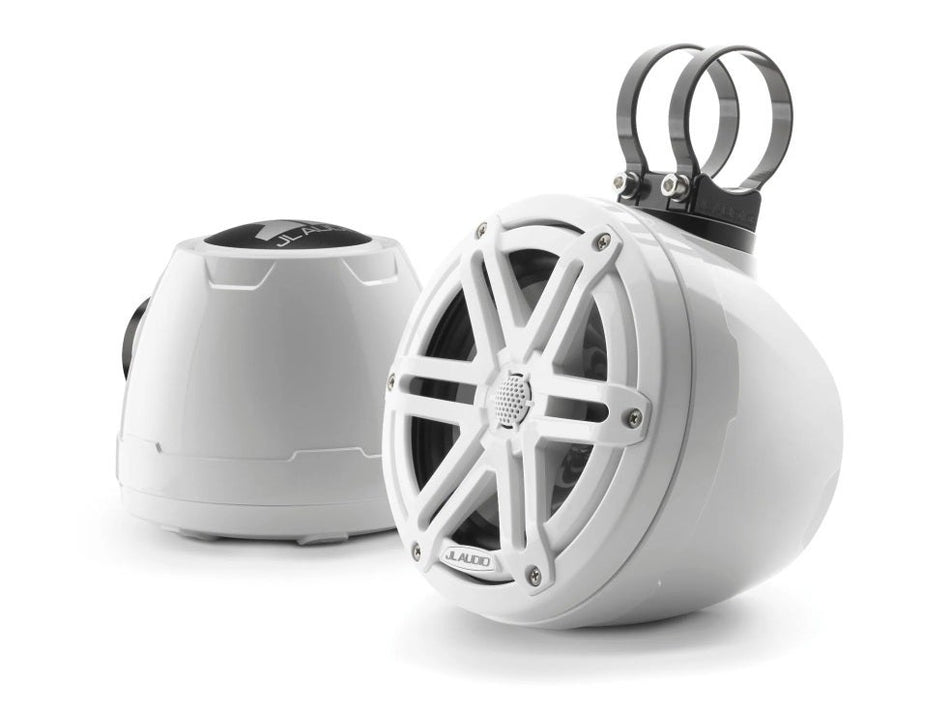 JL Audio 6.5-Inch Enclosed Coaxial System Gloss White Enclosure Sport Grille