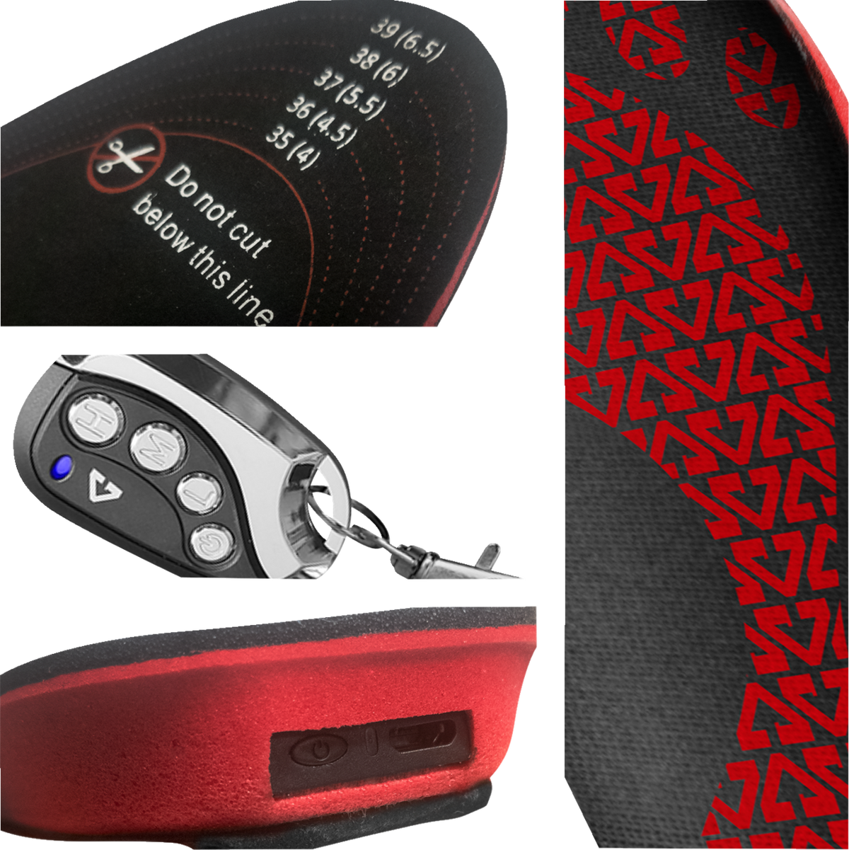 Gerbing Heated Clothing 3V Rechargeable Heated Insoles with Remote