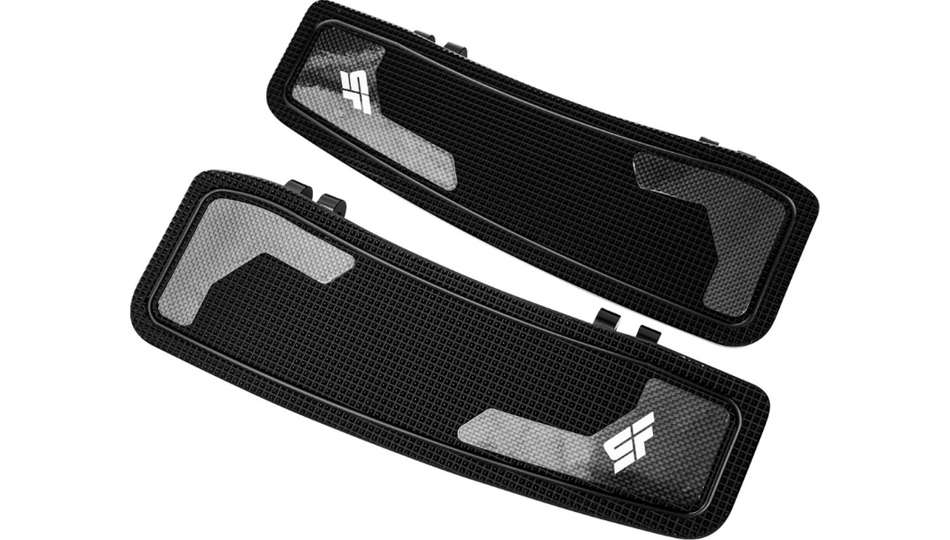 Slyfox Black Anodized Driver Floorboards 4 Harley 80-23 Touring