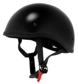 Skid Lid Original Gloss Black Motorcycle Low Profile DOT Half Helmet Beanie