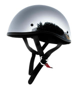 Skid Lid Original Chrome Motorcycle Low Profile DOT Half Helmet Beanie