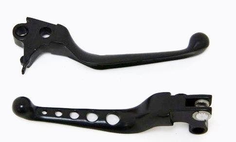 Custom Chrome Black 5 Hole Clutch Brake Levers 4 Harley Softail Dyna Fxstb Fxd