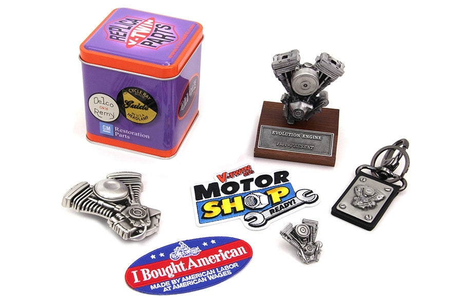 Authentic Collectors Set - Replica Harley-Davidson Engine Belt Buckle Key Chain