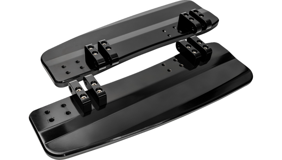 Slyfox Black Anodized Driver Floorboards 4 Harley 80-23 Touring