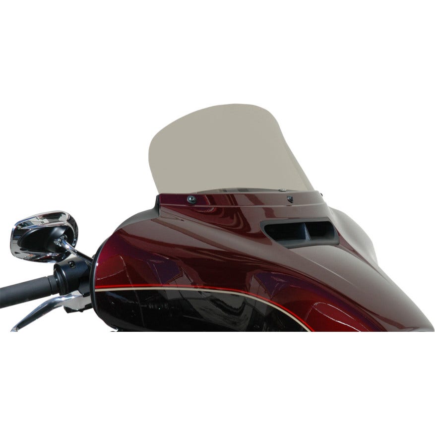 Wind Vest 7" Light Smoke Flip Design Windshield for Harley Batwing FLH/T 14-23