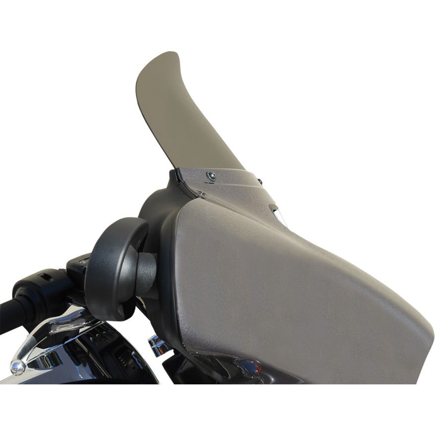 Wind Vest 8" Dark Smoke Flip Design Windshield for Harley Batwing FLH/T 14-19